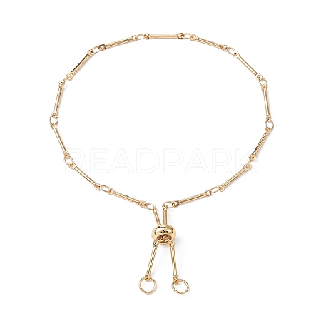 Brass Bar Link Chain Bracelet Making AJEW-JB01187-01-1