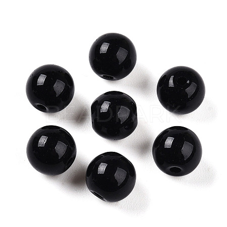 Opaque Solid Color Glass Beads GLAA-N007-8mm-A16-1