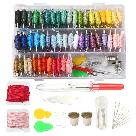 50 Colors Polyester Embroidery Threads Kits DIY-YW0002-05-1