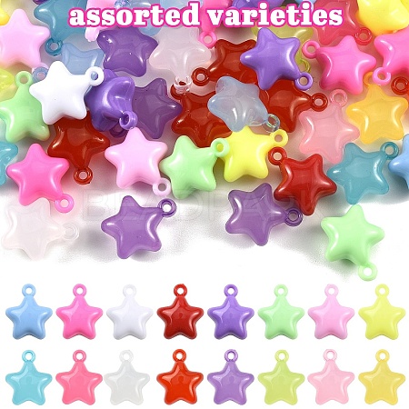 60Pcs 2 Styles Acrylic Pendants MACR-YW0004-75-1