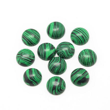Synthetic Malachite Cabochons G-R416-10mm-38-1