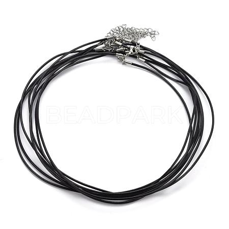 Round Leather Cord Necklaces Making MAK-I005-2mm-1