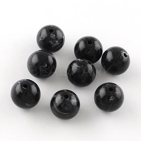Round Imitation Gemstone Acrylic Beads X-OACR-R029-12mm-01-1