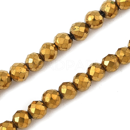 Electroplate Synthetic Magnetic Hematite Beads Strands G-A263-B01-02A-1