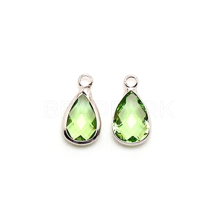Faceted Glass Pendants FIND-WH0097-40H-1