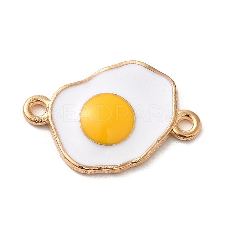 Alloy Enamel Poached Egg Connector Charms ENAM-E064-29KCG-1