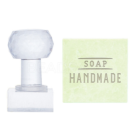 Clear Acrylic Soap Stamps DIY-WH0446-004-1