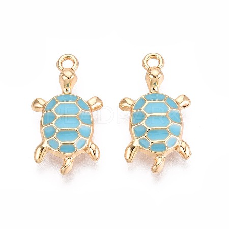 Alloy Enamel Pendants PALLOY-T092-26G-06-1