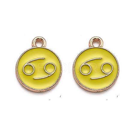 Alloy Enamel Pendants ENAM-S124-01B-14D-1