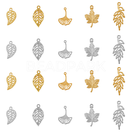 SUPERFINDINGS 140Pcs 10 Styles Alloy Pendants FIND-FH0007-11-1
