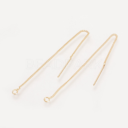 Brass Stud Earring Findings KK-S336-39G-1