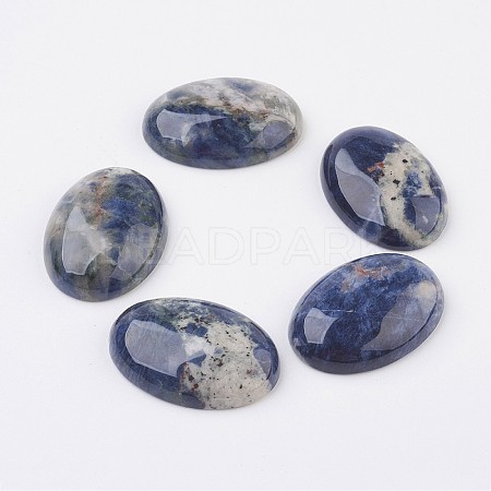 Natural Sodalite Flat Back Cabochons G-G741-22x30mm-06-1