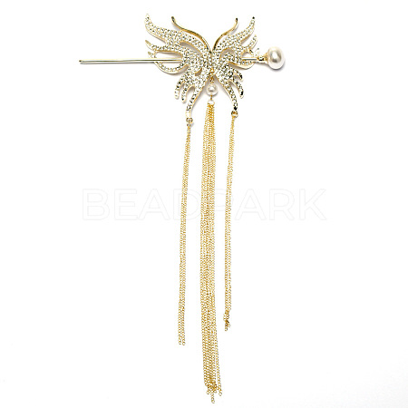 Butterfly Alloy Lady Hair Forks PW-WGCE73E-02-1