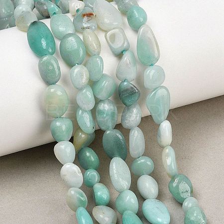 Natural Amazonite Nuggets Beads Strands G-J335-31B-1