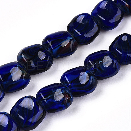 Handmade Milleflori Glass Beads Strands LAMP-M018-01A-07-1
