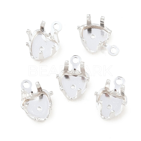 Heart Brass Sew on Prong Settings KK-C163-14B-S-1