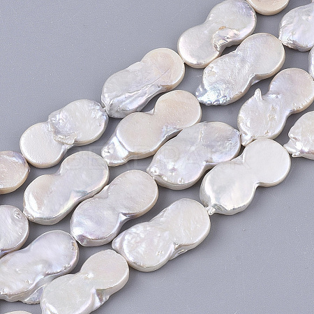 Natural Baroque Pearl Keshi Pearl Beads Strands PEAR-Q015-008-1