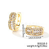 Circle Brass Micro Pave Cubic Zirconia Hoop Earrings for Women LS-PS5646-3-1