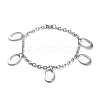 304 Stainless Steel Charm Bracelets BJEW-G582-34P-1