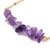 Natural Mixed Gemstone Chips Beaded Link Bracelet BJEW-JB09419-3