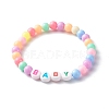 Opaque Acrylic Beads Stretch Bracelet Set for Kid BJEW-JB06589-12