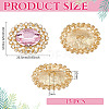 15Pcs 1-Hole Zinc Alloy Shank Buttons BUTT-MA0001-13B-2