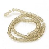 4mm Transparent Round Glass Beads Strands Spacer Beads X-GR4mm38Y-2
