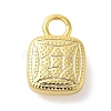 Lock Shape Rack Plating Brass Pendants Charms KK-S396-59G-1