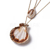 Shell Tiered Necklaces NJEW-JN02387-4