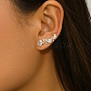 Brass Micro Pave Cubic Zirconia Stud Earrings for Women CY3944-2