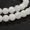 Natural Round White Jade Bead Strands X-G-P070-01-8mm-1