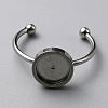 304 Stainless Steel Cuff Ring Components FIND-WH0129-74C-P-1