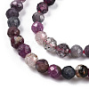 Natural Red Corundum/Ruby and Sapphire Beads Strands G-S361-2.5mm-013-2
