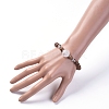 Unisex Wood Beads Stretch Bracelets BJEW-JB04961-5