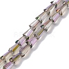 Transparent Electroplate Glass Beads Strands EGLA-H107-02A-HR01-1