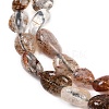 Natural Black Gold Rutilated Quartz Beads Strands LS-G-P497-01A-16-4