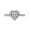 Rhodium Plated 925 Sterling Silver Finger Rings RJEW-A019-45B-01P-1