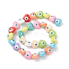 Evil Eye Resin Beads Strands RESI-F040-01-3