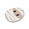 Single Face Printed Wood Pendants WOOD-B009-01G-2