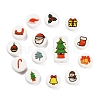 Christmas Theme Printed Opaque Acrylic Beads OACR-R004-01O-1