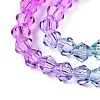 Gradient Color Baking Paint Glass Bead Strands X1-DGLA-A039-T4mm-A011-3