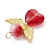 Mixed Color Glass Beaded Pendant PALLOY-JF02272-01-4