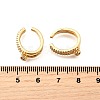 Brass Micro Pave Clear Cubic Zirconia Cuff Earrings EJEW-F370-11G-5