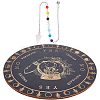 CREATCABIN 1Pc Flat Round Wooden Pendulum Board FIND-CN0001-19-1