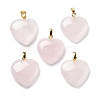 Natural Rose Quartz Pendants G-G956-B05-G-1