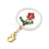 Ring Handmade Glass Seed Beads Pendant Decorations HJEW-MZ00067-02-4