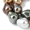 Electroplate Opaque Glass Imitation Pearl Beads Strands EGLA-C011-01-3
