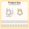 40Pcs 2 Colors Christmas Wreath Alloy Rhinestone Cabochons MRMJ-CA0001-49-2