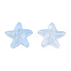 Transparent Spray Painted Glass Beads X-GLAA-N035-027-C02-2