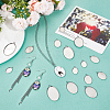 40Pcs 4 Styles 304 Stainless Steel Pendant Cabochon Settings STAS-SC0006-18-4